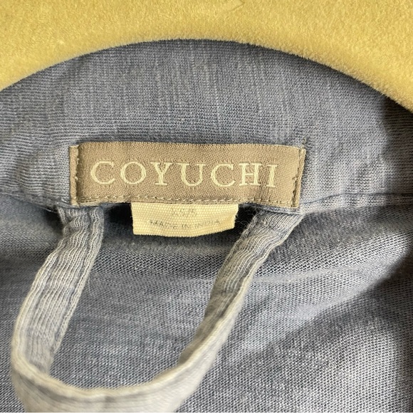 Coyuchi Organic Cotton Long Robe Light Blue size XS/S - Picture 12 of 13